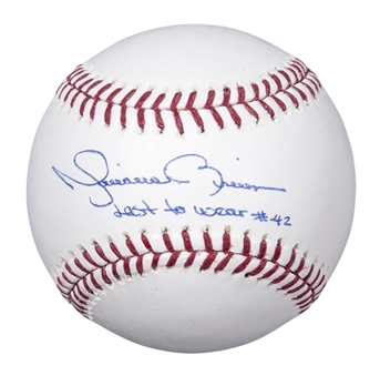 Mariano Rivera Autographed and Inscribed "Last to Wear #42" OML Selig Baseball (PSA/DNA MINT 9.5)